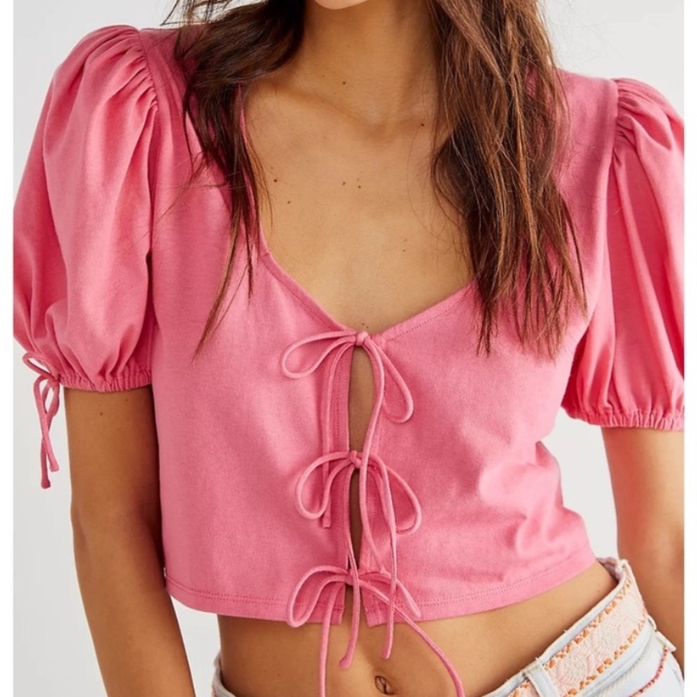 Free People Kitty Puff Sleeve Top